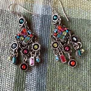Firefly crystal multi colored earrings